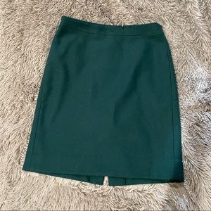 J Crew Wool Pencil Skirt Green